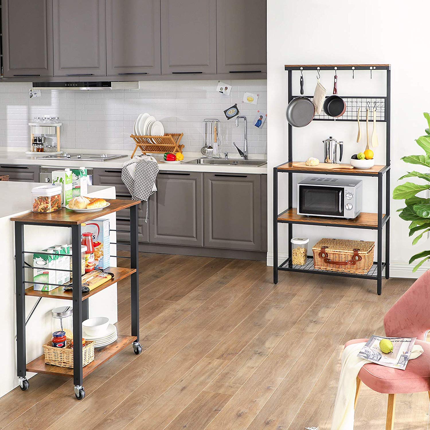 Mesh Panel Kitchen Rack