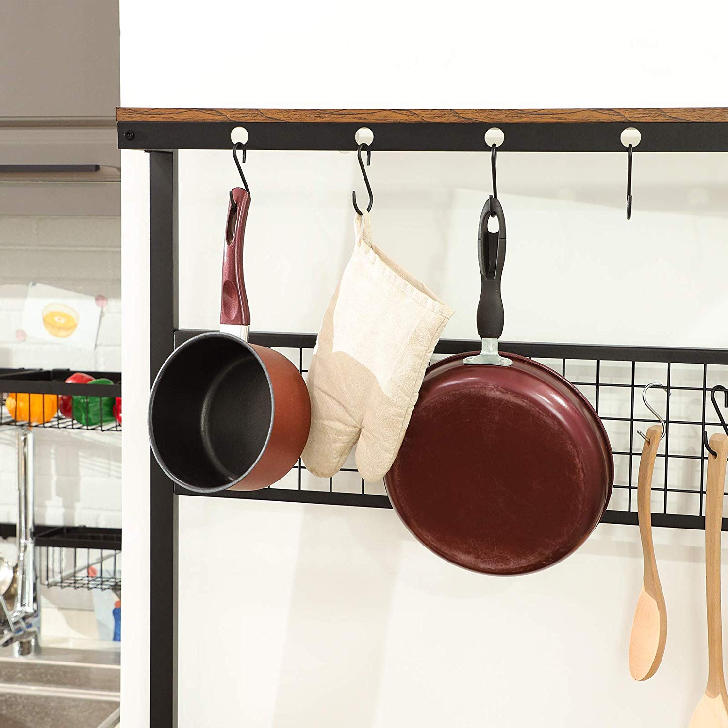 Mesh Panel Kitchen Rack