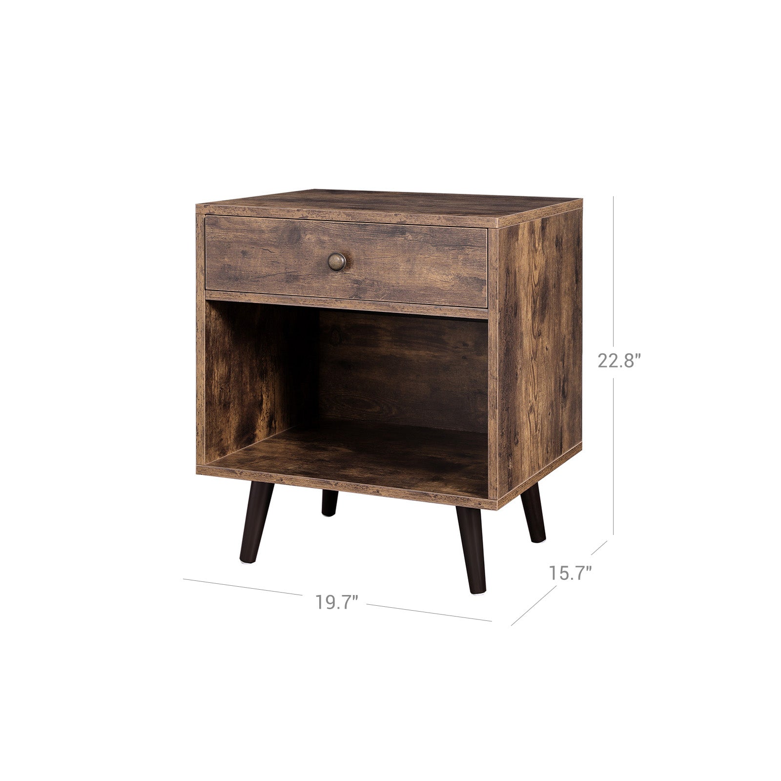 End Table with Drawer & Open Compartment