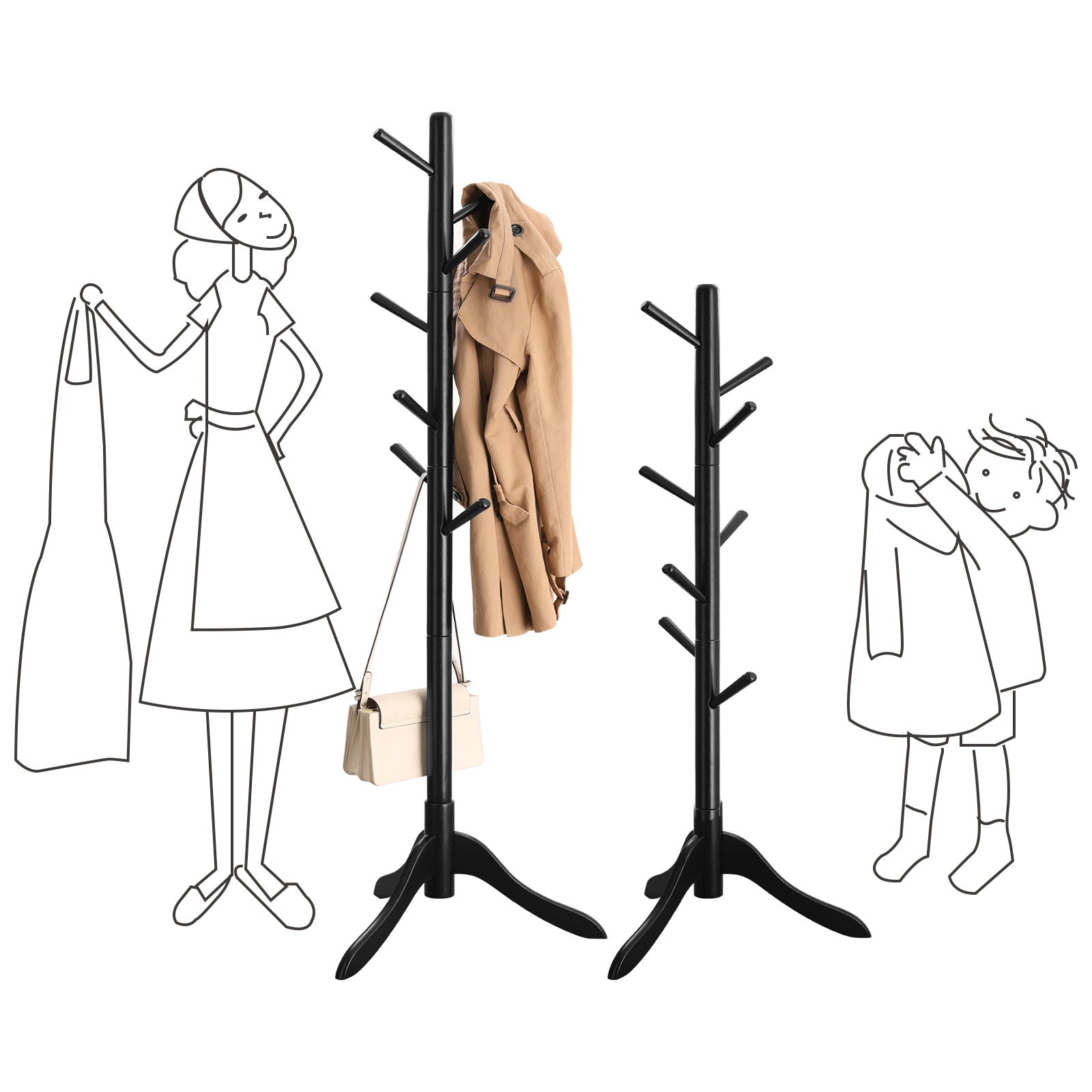 Coat Rack Free Standing