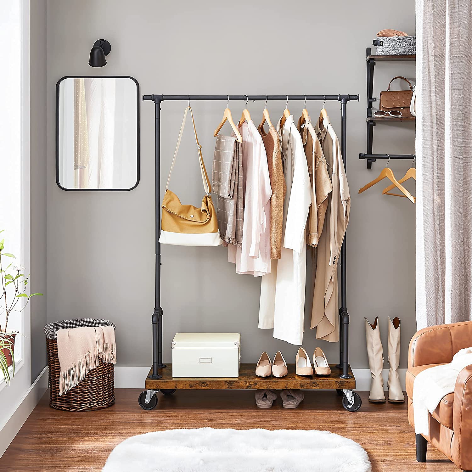 Garment Rack for Hanging Clothes with Wheels