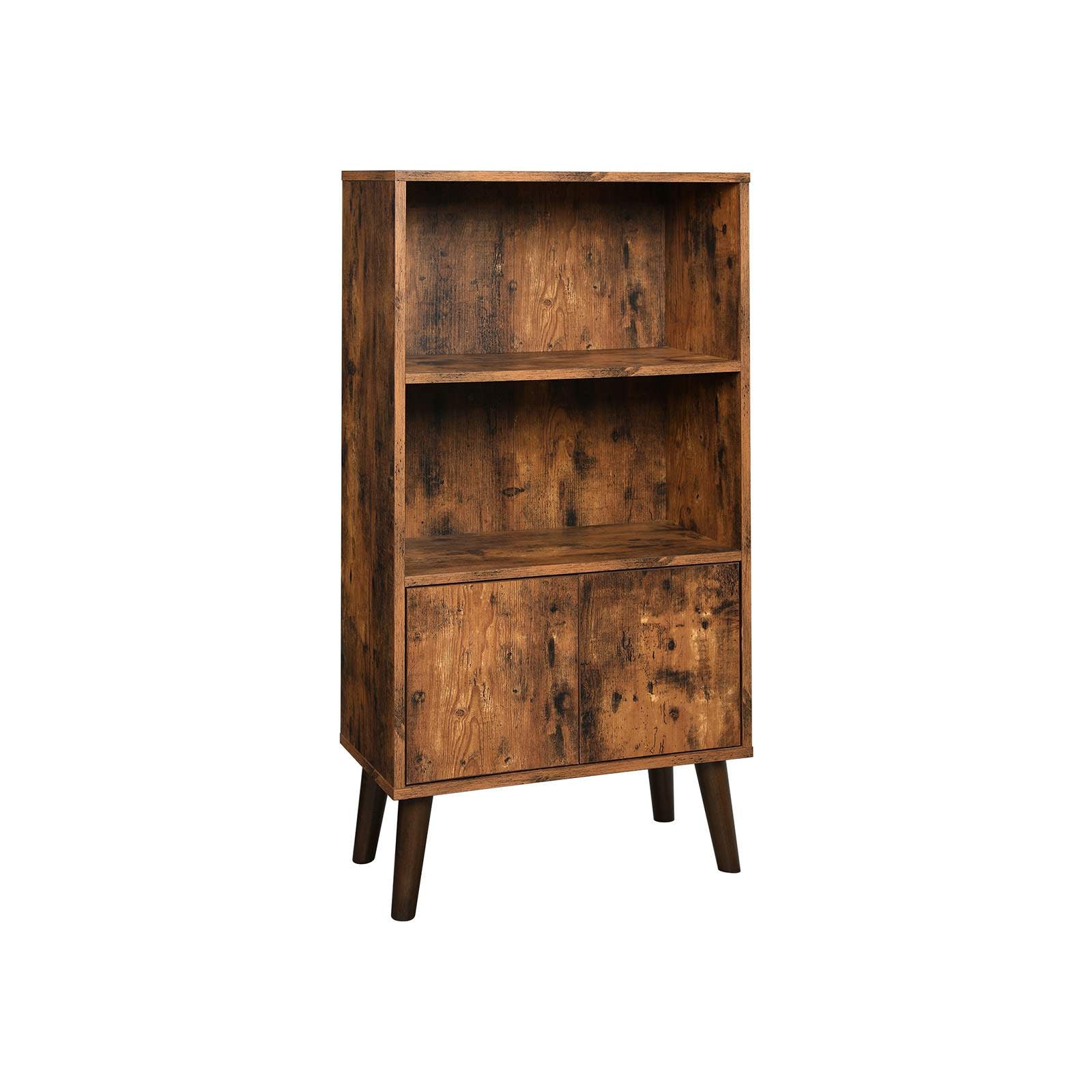 Wooden Bookcase with Cabinet