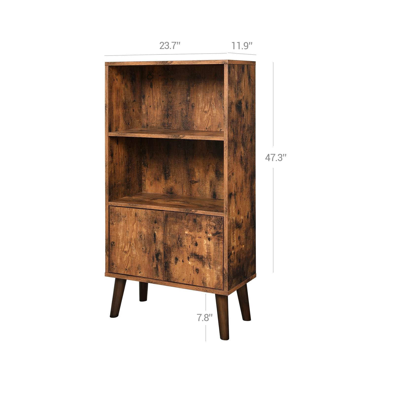 Standing Storage Bookcase with Cabinet