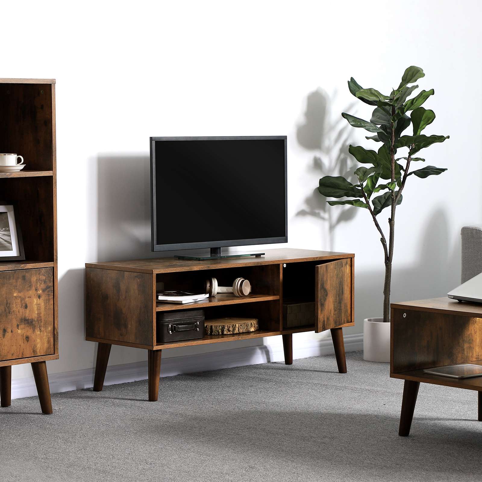 Retro Wooden TV Cabinet Entertainment Center