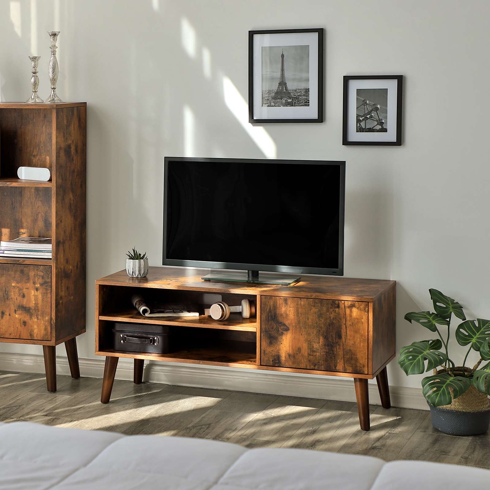 Retro Wooden TV Cabinet Entertainment Center