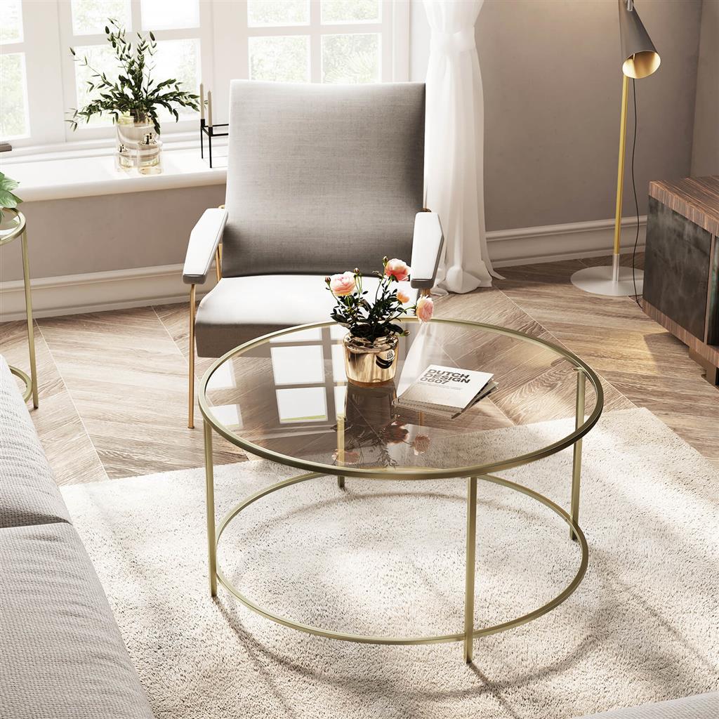 Round Glass Coffee Table