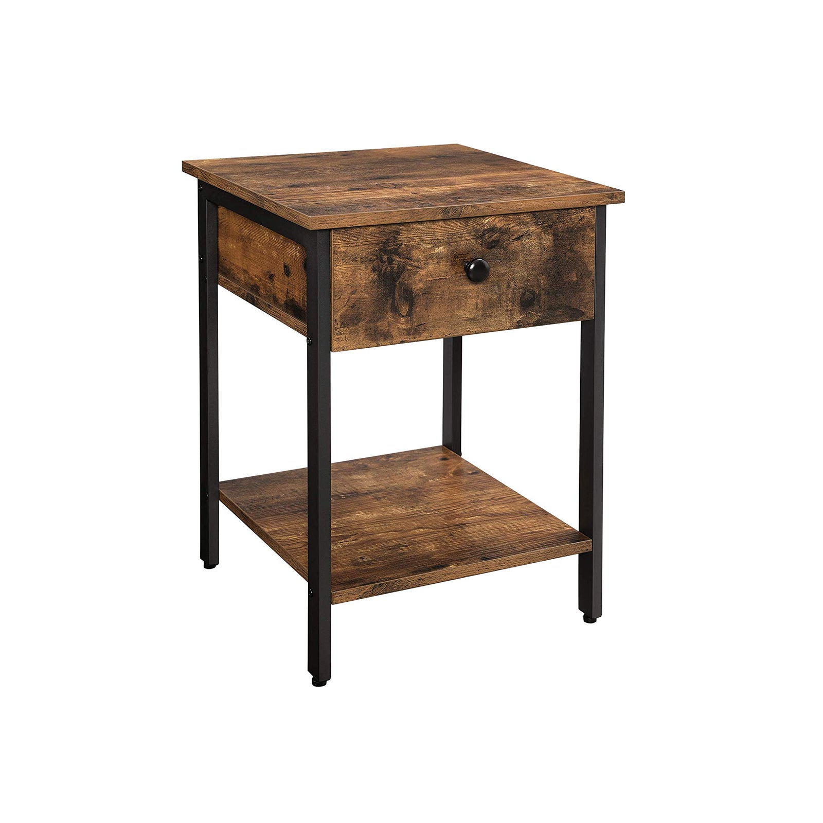 Industrial Nightstand with Drawer