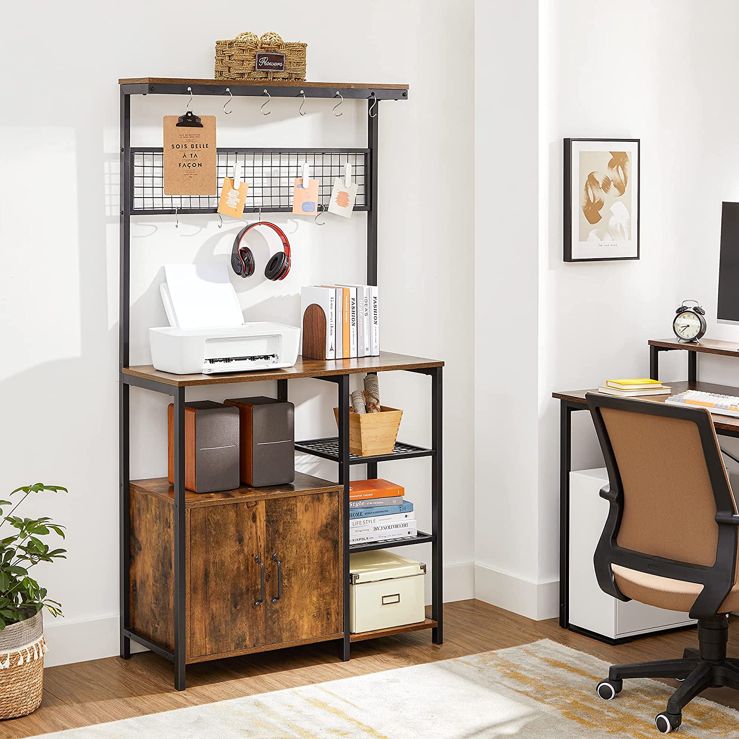 Kitchen Utility Storage Shelf with Cupboard