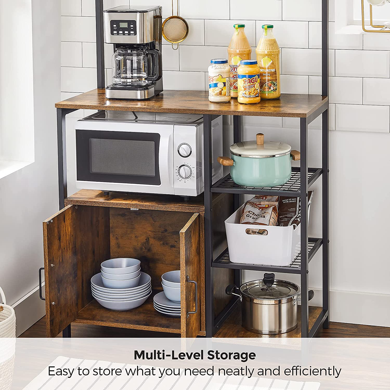 Kitchen Utility Storage Shelf with Cupboard