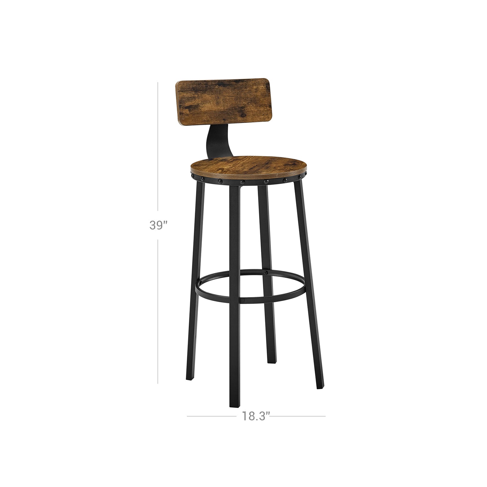 Tall Bar Chairs with Backrest