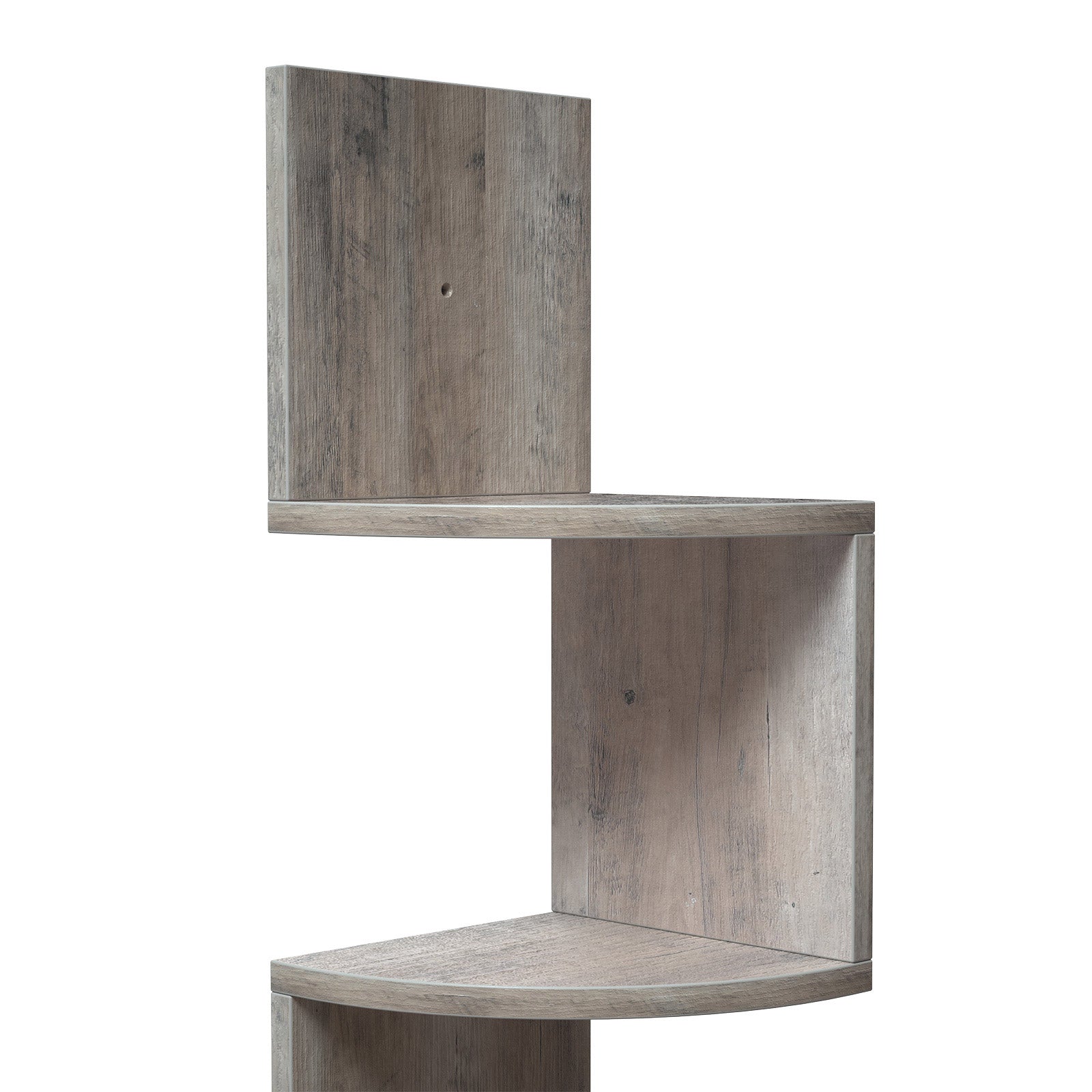 5-Tier Floating Wall Shelf with Zigzag Design