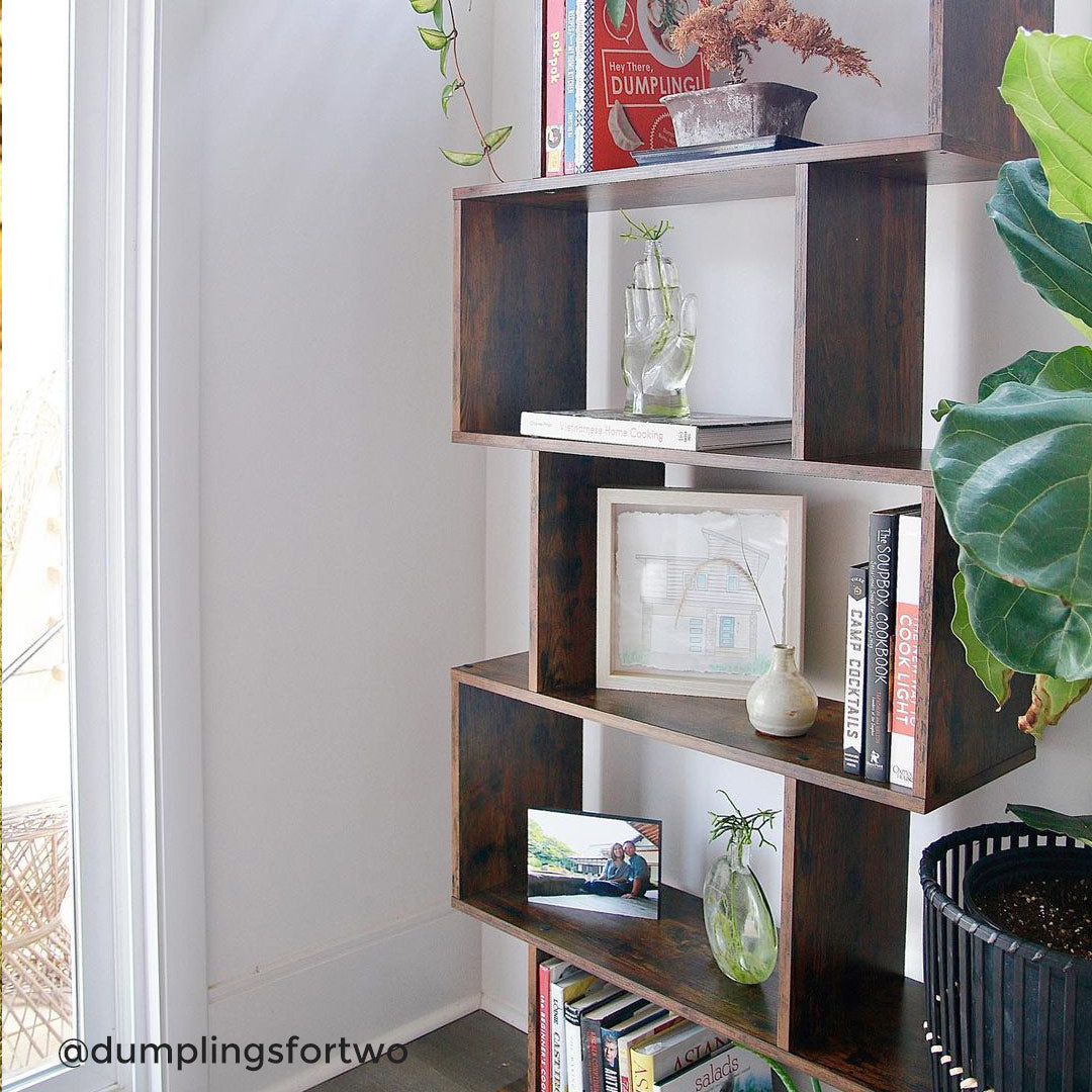 Wooden Bookcase Display Shelf