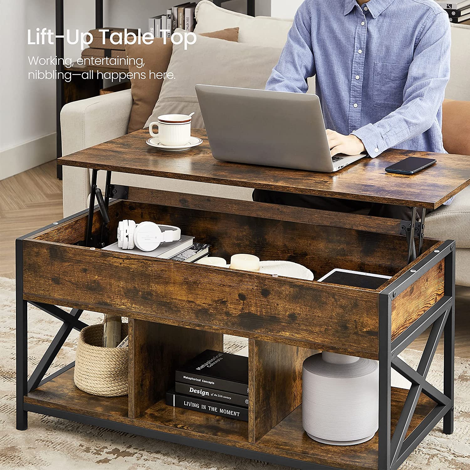 VASAGLE Lift Top Coffee Table