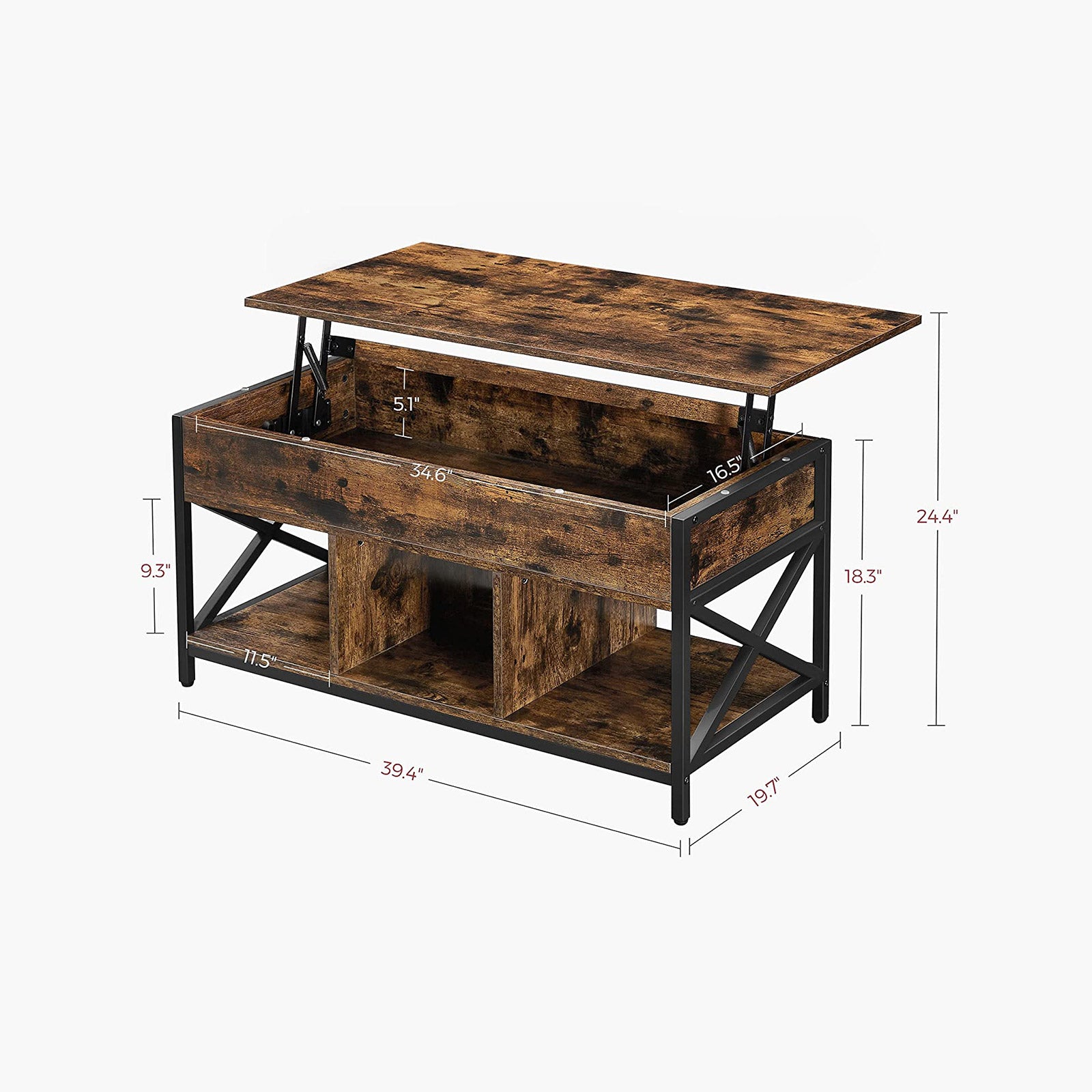 VASAGLE Lift Top Coffee Table