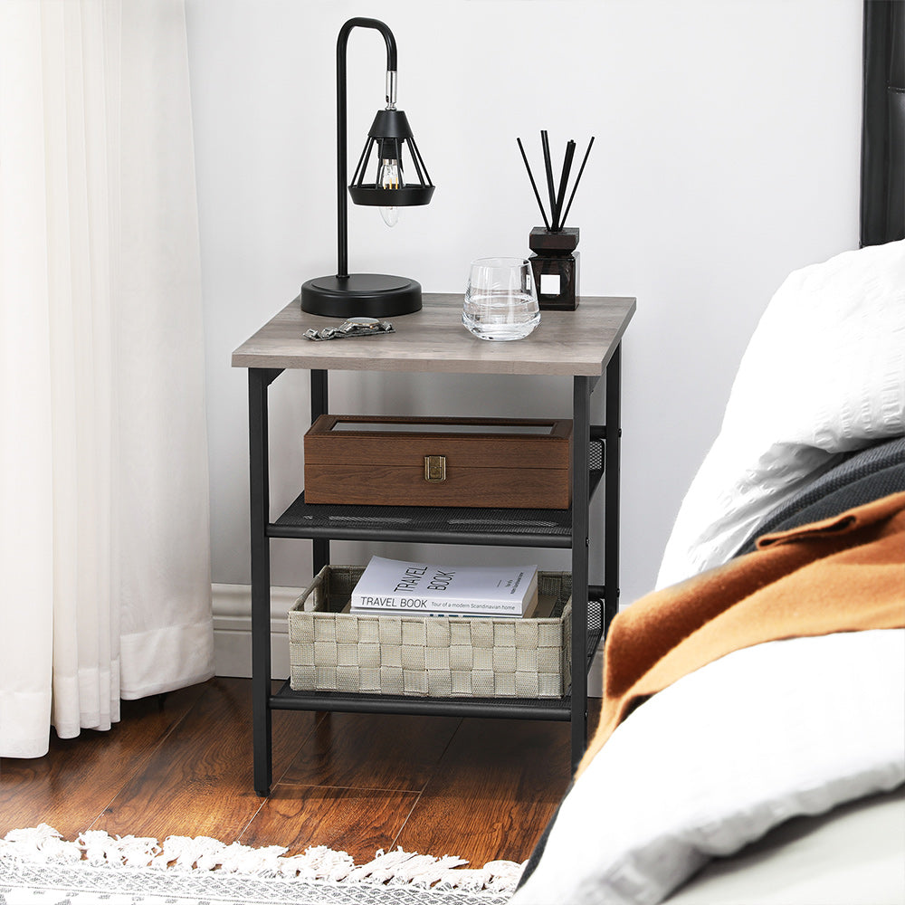 Nightstand with 2 Adjustable Shelves