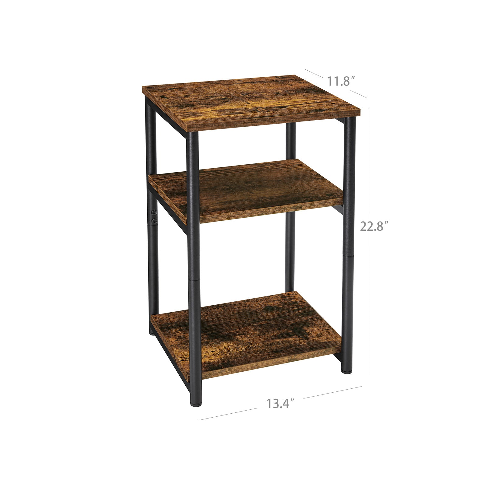 Small Side Table with Shelves