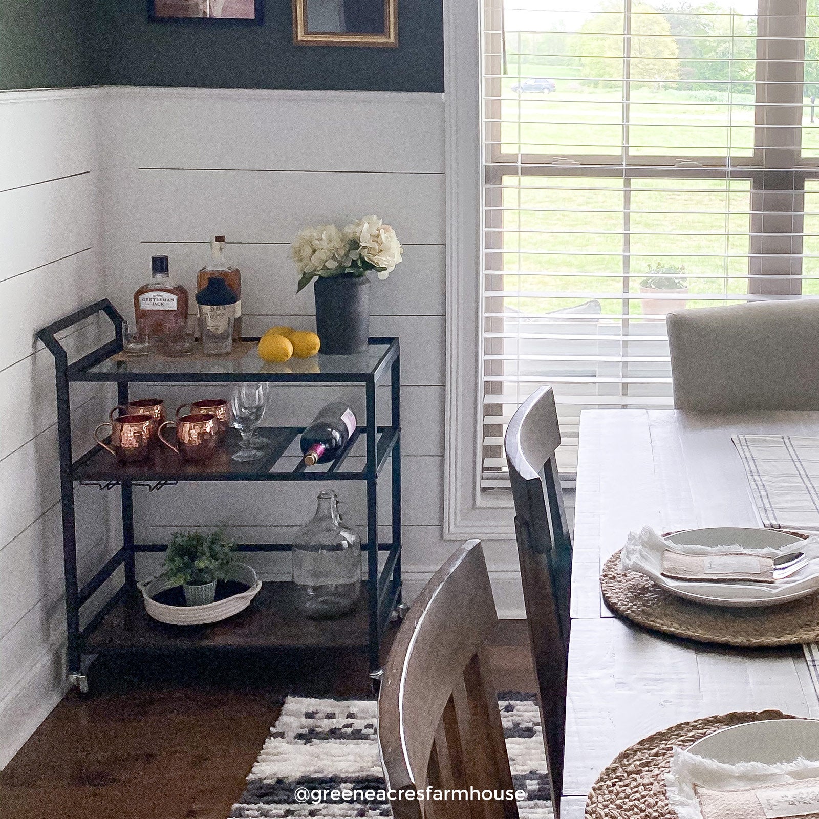 Serving Cart with Storage Shelf