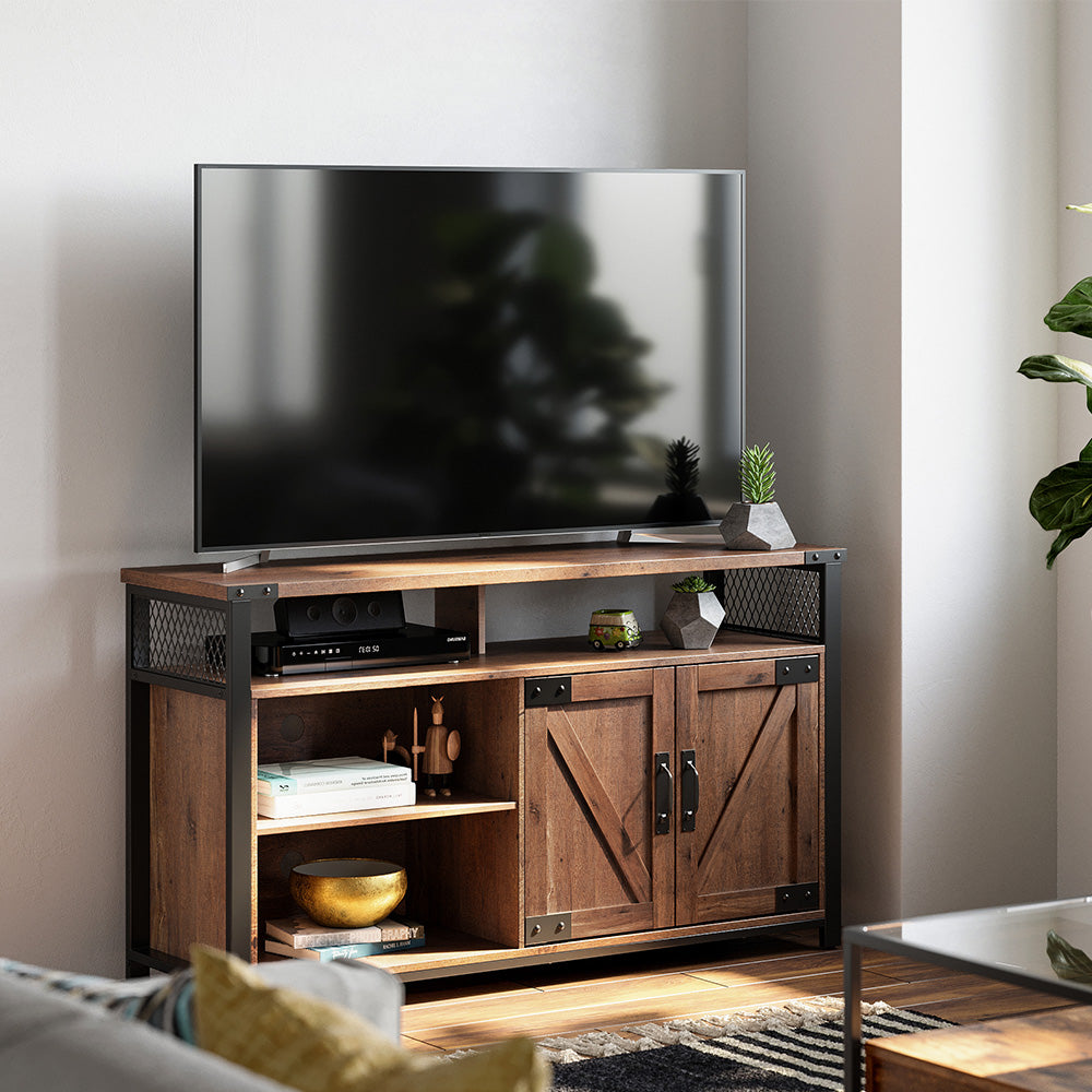 TV Stand with Barn Doors