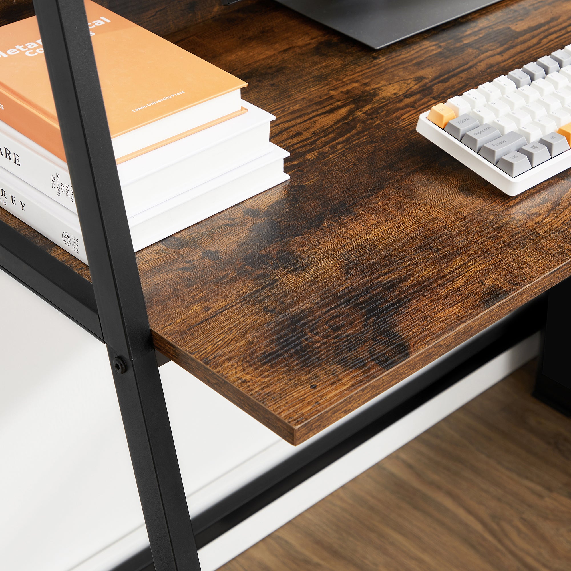 Computer Desk with Storage Shelves