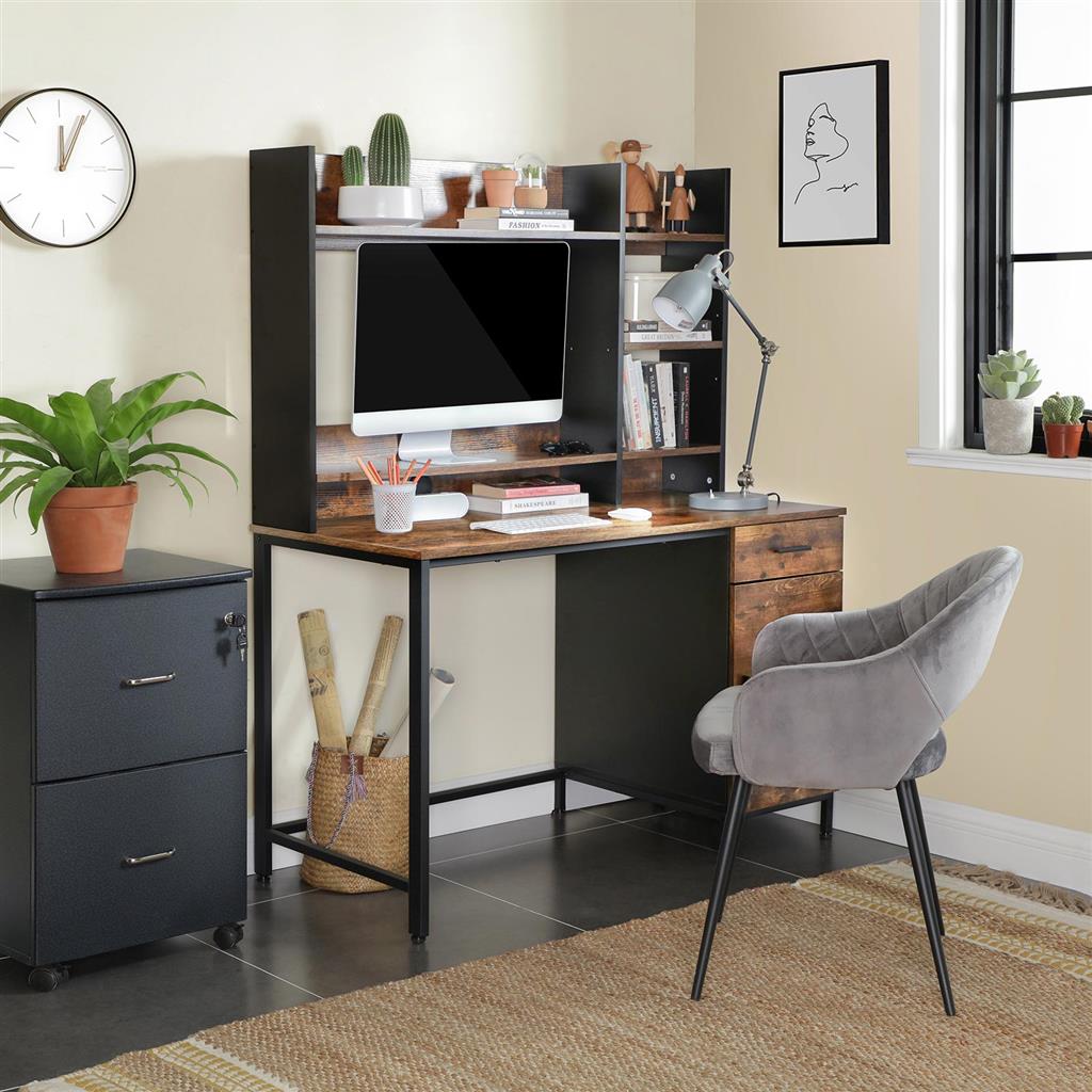 Computer Desk with Bookshelf