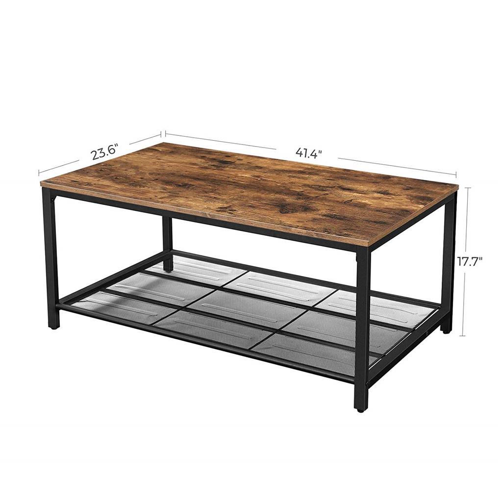 Coffee Table with Dense Mesh Shelf