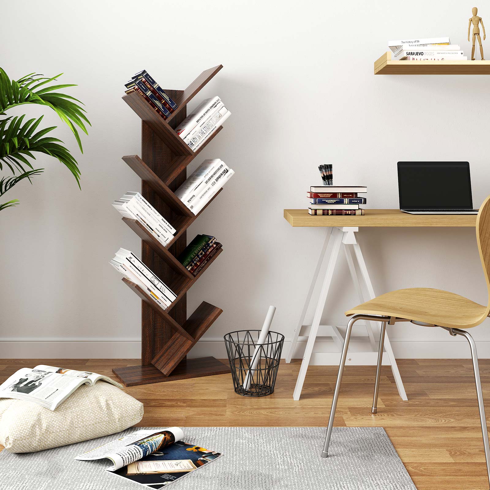 Wooden Tree Bookshelf